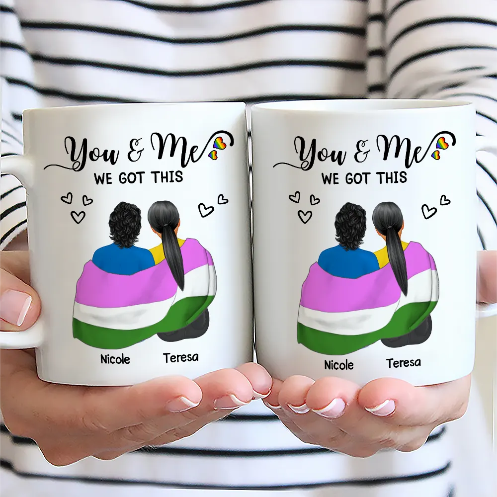Gift For Couples, Gift For Husband, Gift For Wife, Gift For Boyfriend, Gift For Girlfriend, LGBT, Love - Flag Together Since - Personalized Mug