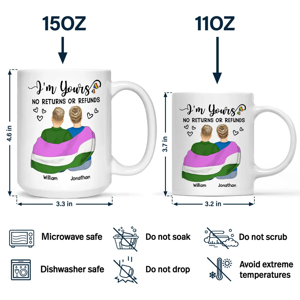 Gift For Couples, Gift For Husband, Gift For Wife, Gift For Boyfriend, Gift For Girlfriend, LGBT, Love - Flag Together Since - Personalized Mug
