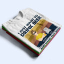 Pet Lovers, Pet Dad, Happy - Flat Art I Like Beer & Hang Out With My Dogs - Personalized T Shirt