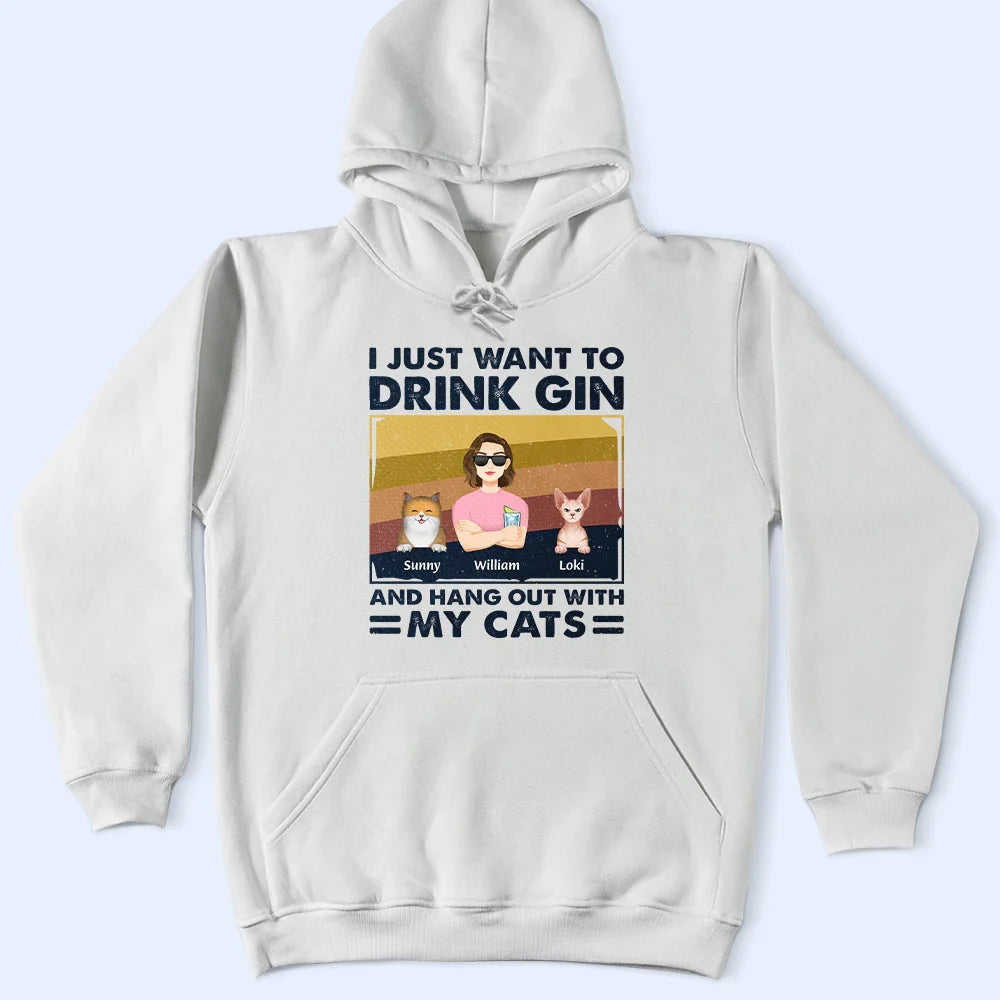 Pet Lovers, Pet Dad, Happy - Flat Art I Like Beer & Hang Out With My Dogs - Personalized T Shirt