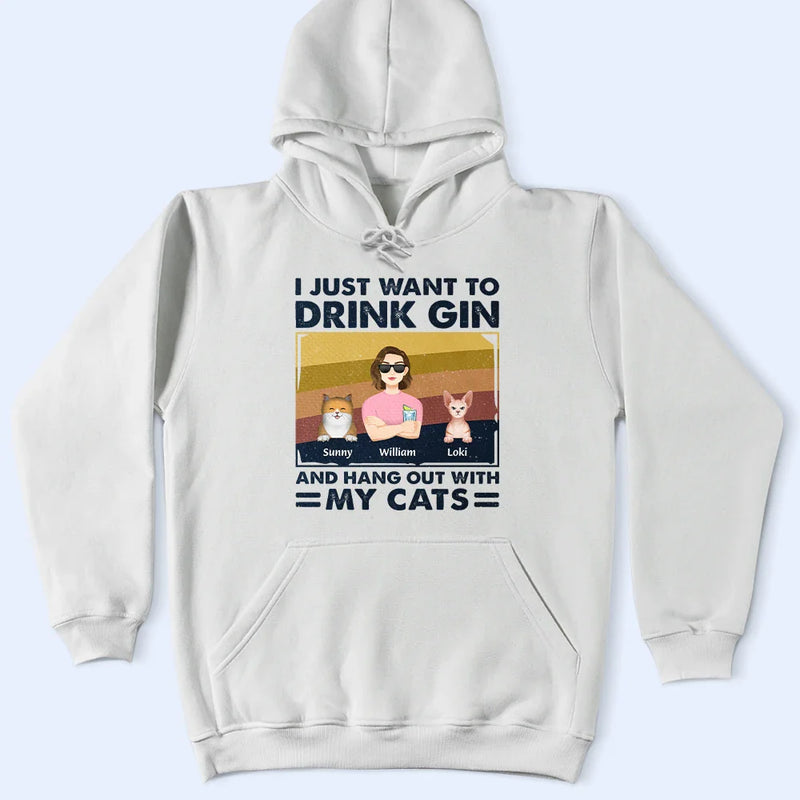Pet Lovers, Pet Dad, Happy - Flat Art I Like Beer & Hang Out With My Dogs - Personalized T Shirt