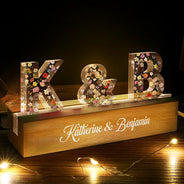 Gift For Mother,Gift For Grandma,Gift For Bestie,Family - Floral Letter Mom Dad Family Love - Personalized Custom Shaped LED Light

