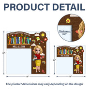Back To School,Teacher,Proud,Vector - Floral Teacher In This Classroom You Are - Personalized Door Corner Wood Sign