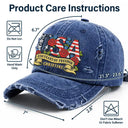 Floral USA 250th Anniversary - Personalized Embroidered Distressed Cap