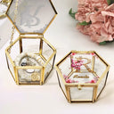 Gift For Yourself,Gift For Women,Gift For Men - Flower Butterfly Monogram - Personalized Glass Jewelry Box