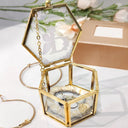 Gift For Yourself,Gift For Women,Gift For Men - Flower Butterfly Monogram - Personalized Glass Jewelry Box