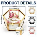 Gift For Yourself,Gift For Women,Gift For Men - Flower Butterfly Monogram - Personalized Glass Jewelry Box