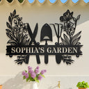 Gardening - Flower Vegetable Garden - Personalized Cutout Metal Sign
