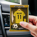 Football, Happy - Football Soccer Locker 3D Effect - Personalized Acrylic Car Vent Clip