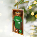 Football,Happy - Football Soccer Locker 3D Effect - Personalized Custom Shaped Acrylic Ornament