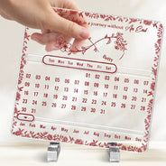 Gift For Bestie,Gift For Sisters,Gift For Mother,Mom - Daughters (Young),Christmas,Love - Forever Bound By Infinity - Personalized Acrylic Perpetual Desk Calendar