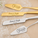 Romantic, Gift For Couples, Wedding, Custom Text - Forever Couple Wedding - Personalized Cake Cutting Set