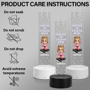 Gift For Couples, Gaming, Romantic, Vector - Forever In 2 Player Mode Gaming Couple - Personalized Headphone Stand