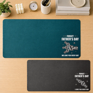 Gift For Father,Gift For Grandpa,Dad - Children,Icon,Sentimental - Forget Father's Day We Love You Every Day - Personalized Leather Desk Mat