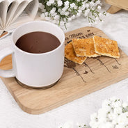 Gift For Grandma,Gift For Grandparents,Gift For Grandpa,Gift For Mother,Love - Forget Mother's Day We Love You Everyday - Personalized Serving Board With Cup Holder