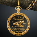 Gift For Yourself,Gift For Men,Gift For Brothers,Gift For Sibling,Gift For Bestie,Happy,French,Non-Eng,Icon,Proud - Frère Un Jour Frère Toujours - Montre De Poche Personnalisée