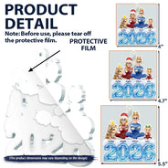 Christmas,Cozy,Family,Vector - Frozen Ice Snowflake Family Christmas - Personalized Custom Shaped Acrylic Ornament