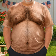 Independence Day,Top Market,Gift For Men,Gift For Yourself,Humorous - Funny 3D Hairy Body Swimsuit - Personalized Full Print T Shirt