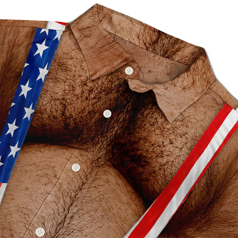 Beach, Summer, Gift For Men, Gift For Yourself, Humorous - Funny 3D Hairy Body Swimsuit - Personalized Hawaiian Shirt