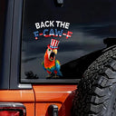 Funny Chicken Back The F-Caw-F - Personalized Decor Decal