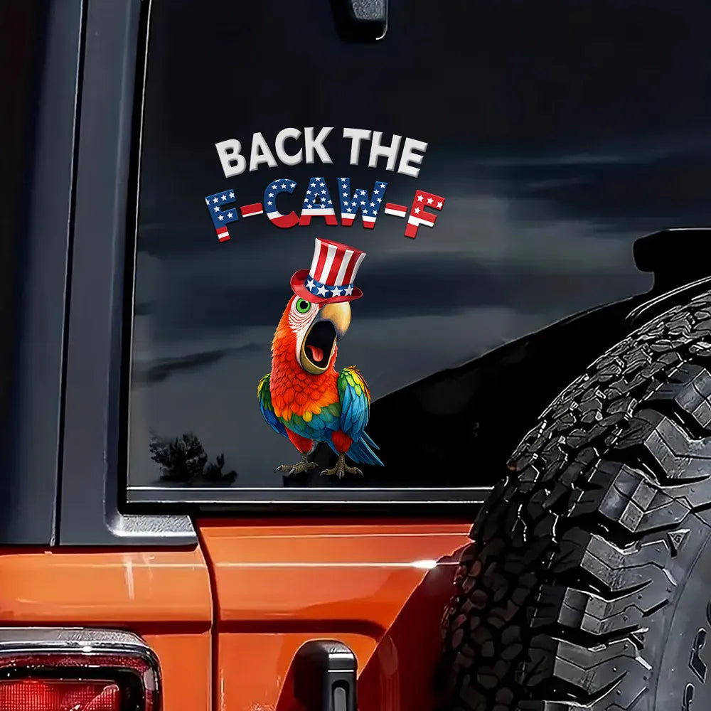 Funny Chicken Back The F-Caw-F - Personalized Decor Decal