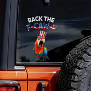 Funny Chicken Back The F-Caw-F - Personalized Decor Decal