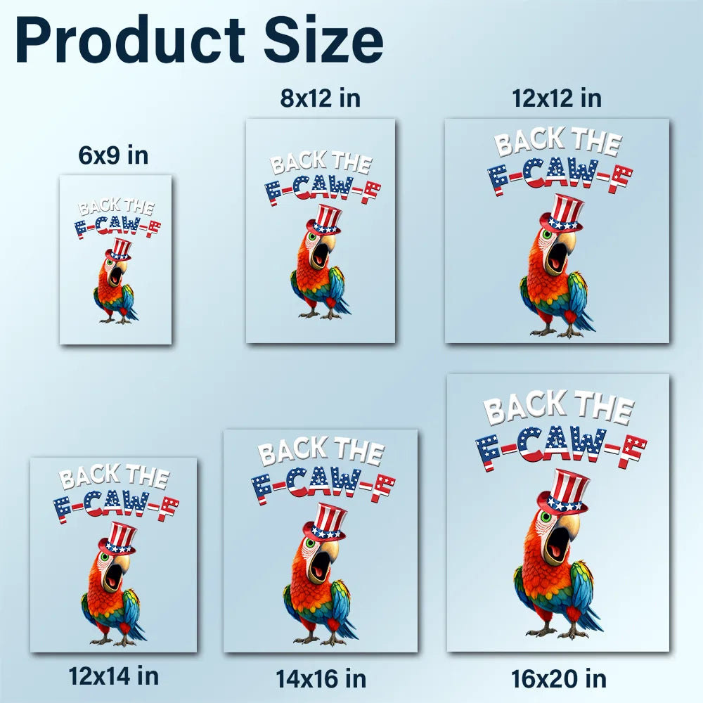 Funny Chicken Back The F-Caw-F - Personalized Decor Decal
