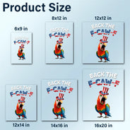 Funny Chicken Back The F-Caw-F - Personalized Decor Decal