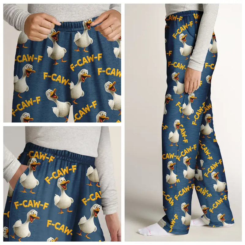 Gift For Yourself,Gift For Bestie,Gifts For Colleagues,Funny - Funny Chicken Bird F Caw F - Personalized Pajama Pants