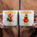 Gift For Yourself, Gifts For Colleagues, Funny - Funny Chicken F-Caw-F - Personalized Marble Mug