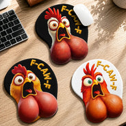Summer, Gift For Yourself, Humorous, Vector - Funny Chicken F-Caw-F - Personalized Mouse Pad