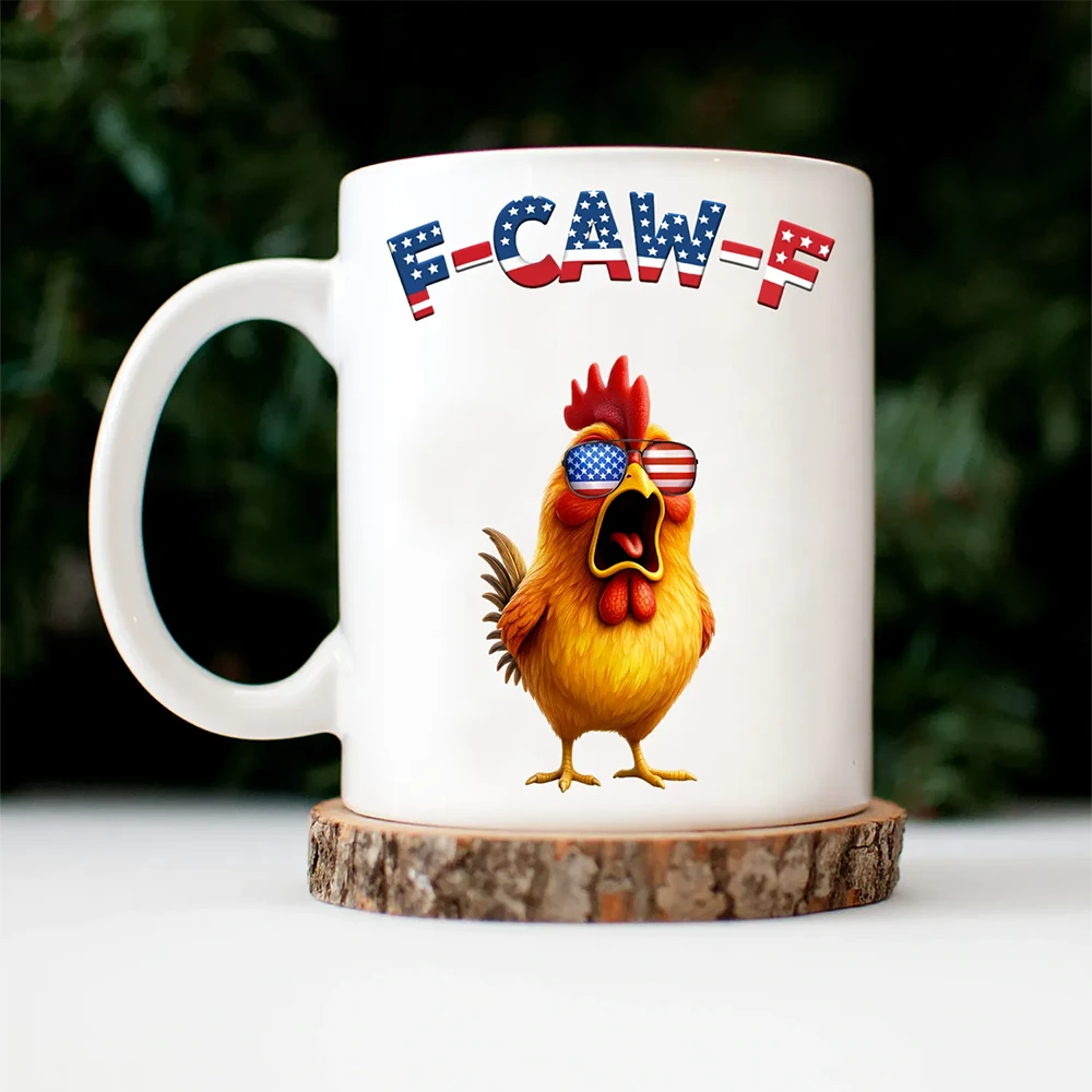 Funny,Gift For Yourself,Gift For Women,Gift For Men,Farm - Funny Chicken F-Caw-F 250 Years Of Freedom - Personalized Mug