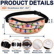 Christmas,Gift For Couples,Gift For Him,Gift For Husband,Sarcastic,Vector - Funny Christmas Dad Bod For Husband, Travel Gag Gift - Personalized 3D Realistic Hairy Beer Belly Fanny Pack