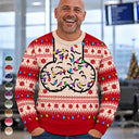 Christmas,Humorous,Gift For Men,Gift For Yourself,Icon - Funny Christmas Gift For Bald Dad Papa Husband - Personalized Unisex Ugly Sweater