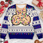 Christmas,Humorous,Gift For Men,Gift For Yourself,Icon - Funny Christmas Gift For Bald Dad Papa Husband - Personalized Unisex Ugly Sweater