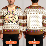 Christmas,Humorous,Gift For Men,Gift For Yourself,Icon - Funny Christmas Gift For Bald Dad Papa Husband - Personalized Unisex Ugly Sweater