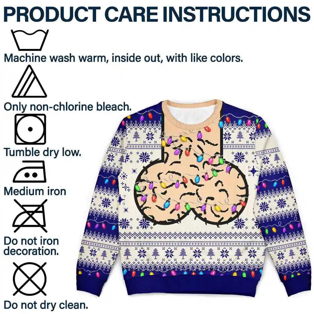 Christmas,Humorous,Gift For Men,Gift For Yourself,Icon - Funny Christmas Gift For Bald Dad Papa Husband - Personalized Unisex Ugly Sweater