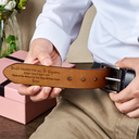 Gift For Couples,Gift For Husband,Gift For Boyfriend,Funny,Gift For Men - Funny Couple Thanks For All The Orgasms - Personalized Engraved Leather Belt