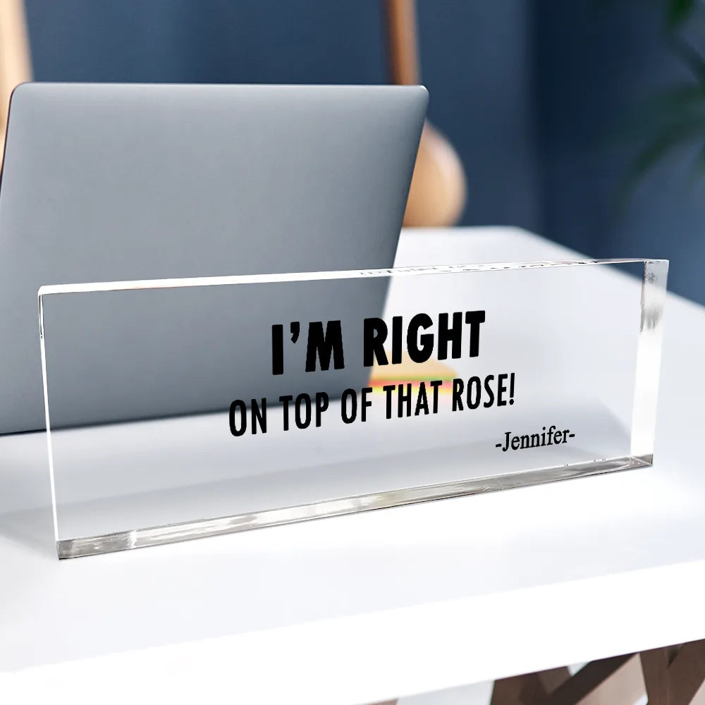 Gifts For Colleagues, Funny - Funny Cowokers Please Don't Talk To Me - Personalized Desk Name Plate