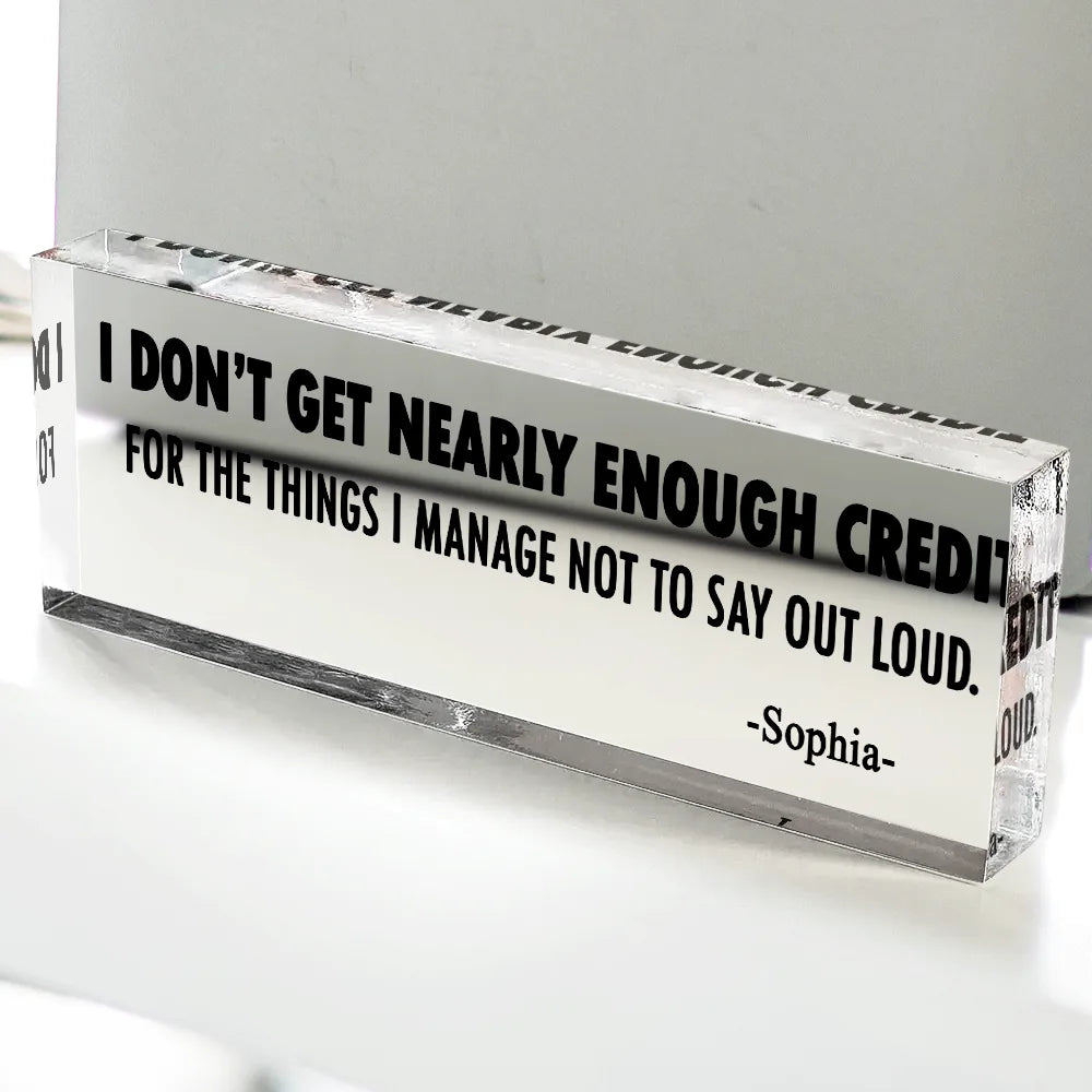 Gifts For Colleagues, Funny - Funny Cowokers Please Don't Talk To Me - Personalized Desk Name Plate