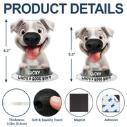 Humorous,Pet Lovers,Vector - Funny Dog Half Body - Personalized Squishy Acrylic Fridge Magnet