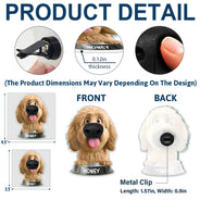 Humorous,Dog Lovers,Pet Lovers,Vector - Funny Dog Nose Drive Safe I Woof You - Personalized Squishy Acrylic Car Vent Clip