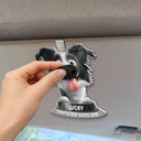 Humorous,Dog Lovers,Pet Lovers,Vector - Funny Dog Nose Drive Safe I Woof You - Personalized Squishy Acrylic Car Visor Clip