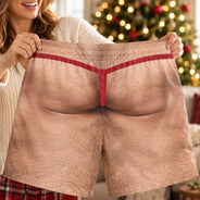 Christmas,Humorous,Gift For Men,Gift For Yourself,Icon - Funny Elephant Thongs Reindeer Briefs For Husband Boyfriend - Personalized Casual Shorts