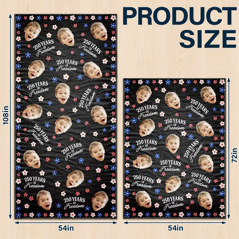 Independence Day,America 250th,Family,Happy,Gift For Yourself,Gift For Father,Gift For Mother - Custom Photo Funny Family Pet 250 Years Of Freedom - Personalized Tablecloth