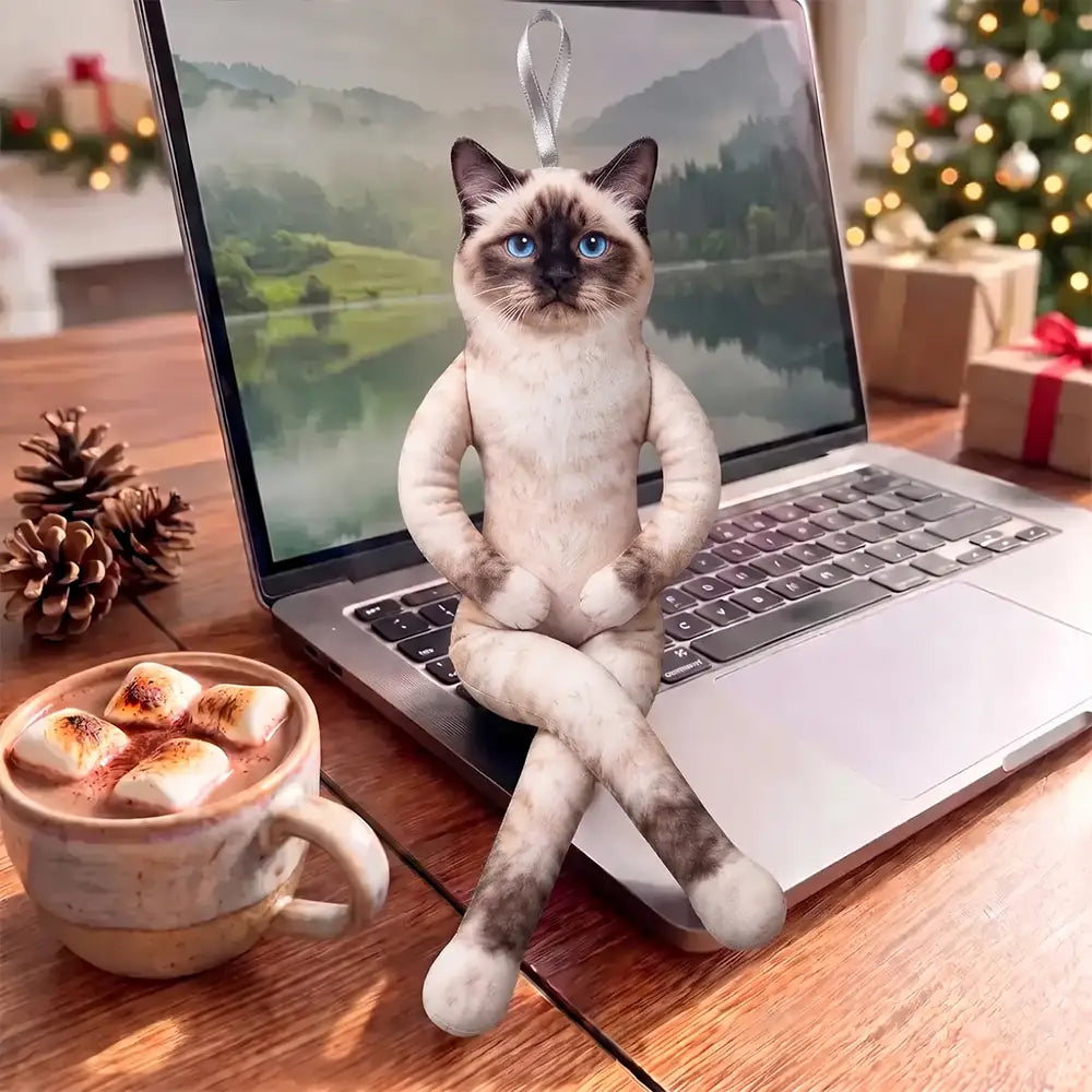 Art Design,Christmas,Custom Photo,Humorous,Pet Lovers,Photo - Poseable Body Doll  - Funny Gift For Dog Mom, Dad, Cat Lover - Personalized Custom Photo Christmas Pet Squishy Toy Poseable Plush Doll Ornament