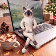 Art Design,Christmas,Custom Photo,Humorous,Pet Lovers,Photo - Poseable Body Doll  - Funny Gift For Dog Mom, Dad, Cat Lover - Personalized Custom Photo Christmas Pet Squishy Toy Poseable Plush Doll Ornament