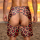 Gift For Brother,Gift For Cousin,Humorous,Gift For Sibling,Beach,Summer,Icon - Funny Hairy Man Swim Trunks - Personalized Unisex Beach Shorts