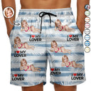 Gift For Husband,Custom Photo,Funny - Custom Photo Funny Holiday Vacation Tropical Summer Item - Personalized Unisex Beach Shorts