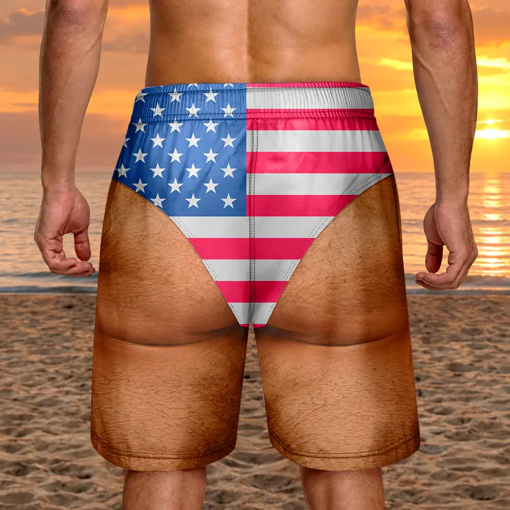 Gift For Bestie, Humorous, Beach, Summer, Icon - Custom Photo Funny Men Swim Trunks - Personalized Unisex Beach Shorts
